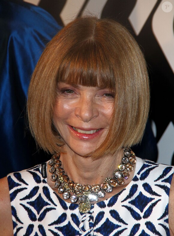 Anna Wintour au vernissage de l'exposition "Journey of a Dress" consacrée à la créatrice Diane Von Furstenberg, à Los Angeles le 10 janvier 2014.