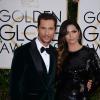 Matthew McConaughey and his wife Camila Alves arriving at the 71st annual Golden Globe Awards held at the Beverly Hilton in Beverly Hills, Los Angeles, CA, USA, January 12, 2014. Photo by Lionel Hahn/ABACAPRESS.COM12/01/2014 - Los Angeles