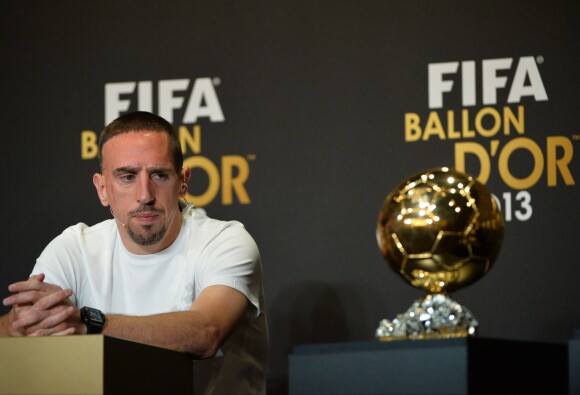 Franck Ribéry le 13 janvier 2013 à Zurich à l'occasion de la cérémonie du Ballon d'Or