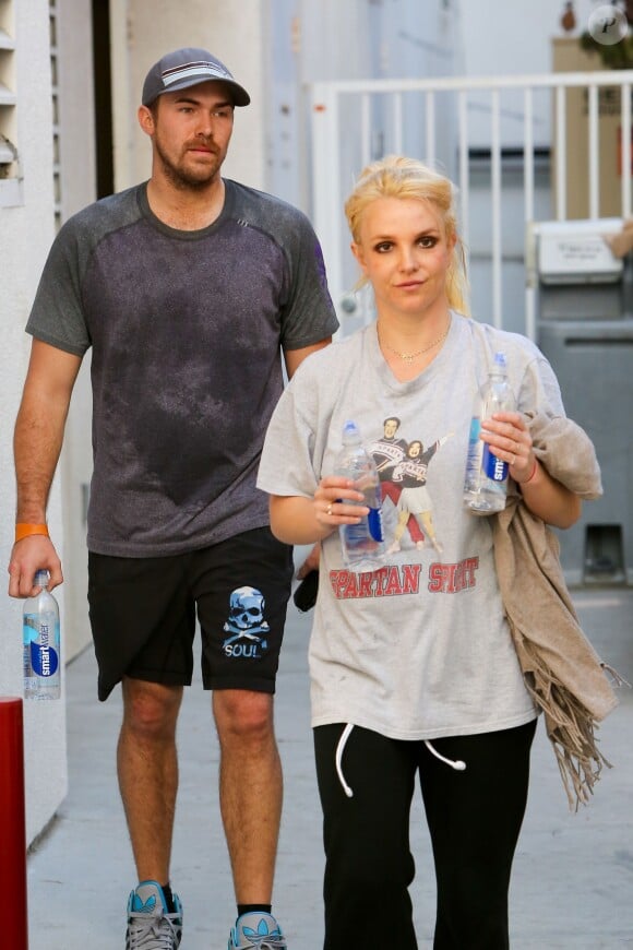 Britney Spears et son petit ami David Lucado à Los Angeles, le 13 janvier 2014.