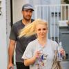 Britney Spears et son boyfriend David Lucado sortent d'un studio de danse à Santa Monica, le 13 janvier 2014.