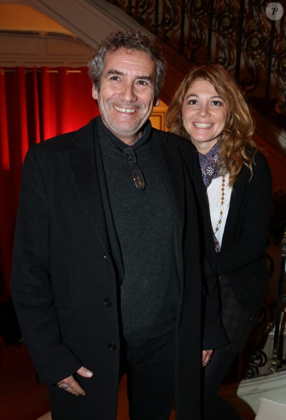 Exclusif - Manuel Gélin et sa compagne Juliette Meyniac - Dernière représentation de la pièce "Plus vraie que nature" (mise en scène de Raphaëlle Cambray) au Théâtre de la Renaissance à Paris, après une tournée triomphale en province, le 8 janvier 2014.