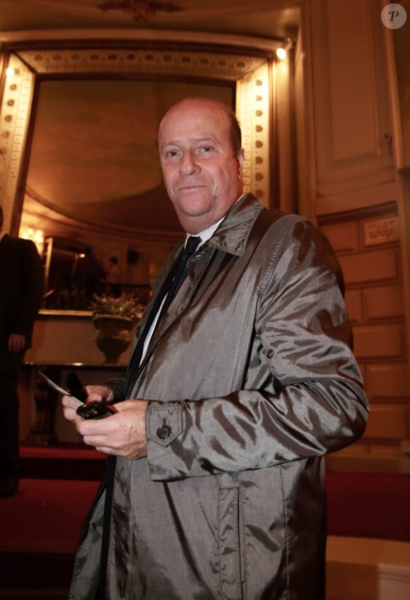 Exclusif - Bernard Danillon, responsable des RP de Dior - Dernière représentation de la pièce "Plus vraie que nature" (mise en scène de Raphaëlle Cambray) au Théâtre de la Renaissance à Paris, après une tournée triomphale en province, le 8 janvier 2014.