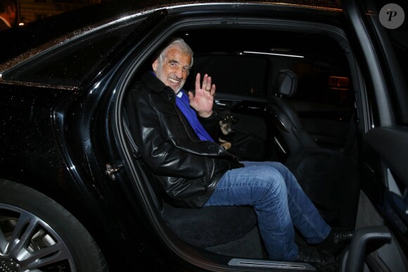 Exclusif - Jean-Paul Belmondo - Dernière représentation de la pièce "Plus vraie que nature" (mise en scène de Raphaëlle Cambray) au Théâtre de la Renaissance à Paris, après une tournée triomphale en province, le 8 janvier 2014.