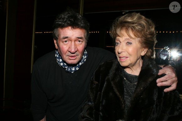 Pascal Danel et Marthe Mercadier lors du concert ''Pascal Danel chante Gilbert Bécaud'' au Casino de Paris le 10 janvier 2014.