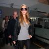 Paris Hilton à l'aéroport de Los Angeles, le 16 janvier 2014.