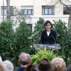 Rachida Dati à l'inauguration du square Maurice Druon devant la basilique Sainte-Clotilde dans le 7e arrondissement de Paris, le 17 janvier 2014.