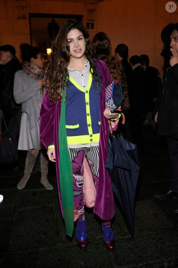 Cosima Ruiz de la Prada au défilé haute couture Giambattista Valli printemps-été 2014 le 20 janvier 2014 lors de la Fashion Week à Paris.