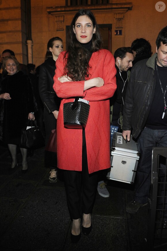 Tatiana Santo Domingo, épouse d'Andrea Casiraghi, au défilé haute couture Giambattista Valli printemps-été 2014 le 20 janvier 2014 lors de la Fashion Week à Paris.