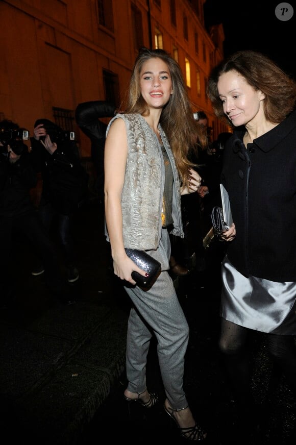 Solene Hebert au défilé haute couture Giambattista Valli printemps-été 2014 le 20 janvier 2014 lors de la Fashion Week à Paris.