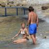 Andrea Pirlo en vacances à Ibiza le 10 juillet 2013 avec sa femme Deborah.