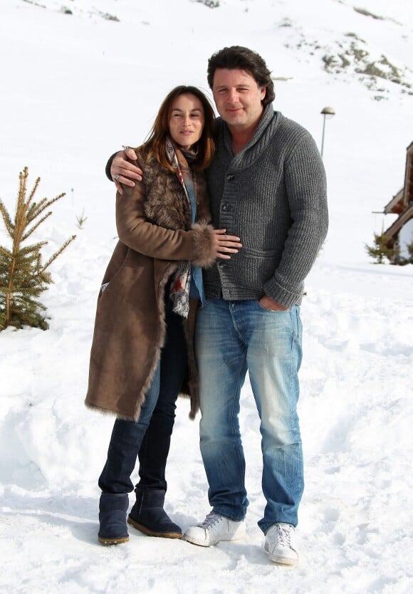 Vanessa Demouy et Philippe Lellouche lors du Festival de l'Alpe d'Huez le 19 février 2012