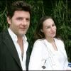 Vanessa Demouy et Philippe Lellouche lors du tournoi de Roland-Garros le 24 mai 2005