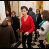 Rachida Dati a offert la galette aux habitants du 7e arrondissement de Paris dont elle est maire. Le 22 janvier 2014.