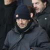 Patrick Bruel lors du match entre le PSG et Montpellier au Parc des Princes à Paris le 22 janvier 2014