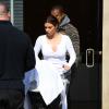 Kanye West, Kim Kardashian et leur fille North quittent un magasin Bulthaup à Los Angeles. Le 23 janvier 2014.