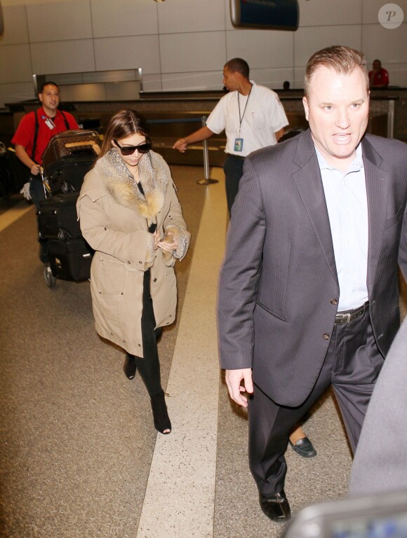 American television personality Kim Kardashian is seen at LAX in Los Angeles, CA, USA on January 22, 2014. Photo by XPosure/ABACAPRESS.COM23/01/2014 -