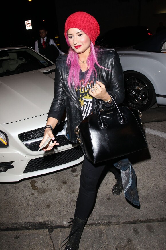 Demi Lovato à West Hollywood, le 23 janvier 2014.