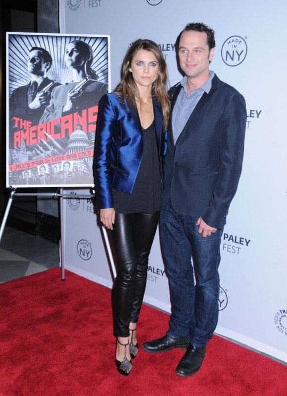 Keri Russell et Matthew Rhys assistent à une conférence pour leur série 'The Americans' en octobre 2013