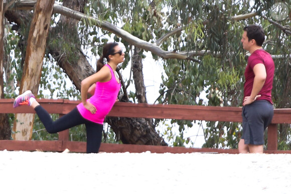 Lea Michele et Jonathan Groff font du sport à Los Angeles, le 24 janvier 2014.
