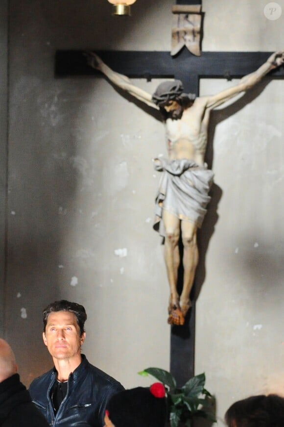 Matthew McConaughey en vacances à Rome, le 26 janvier 2014