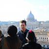 Matthew McConaughey, sa femme Camila Alves et les enfants Levi et Vida profitent de la vue du Castel Sant'Angelo de Rome, le 26 janvier 2014.