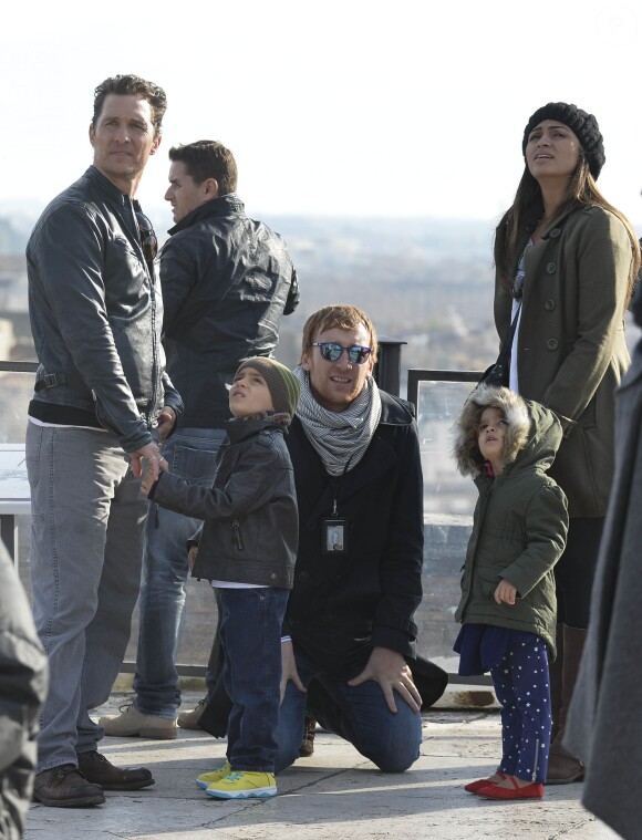 Matthew McConaughey en famille à Rome, le 26 janvier 2014.