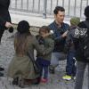 Matthew McConaughey en famille à Rome, le 26 janvier 2014.