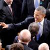 Le président Barack Obama a effectué son annuel discours sur l'état de l'Union, devant les membres du Congrès, ainsi que le vice-président Joe Biden, et sa femme Michelle Obama, à Washington, le 28 janvier 2014.