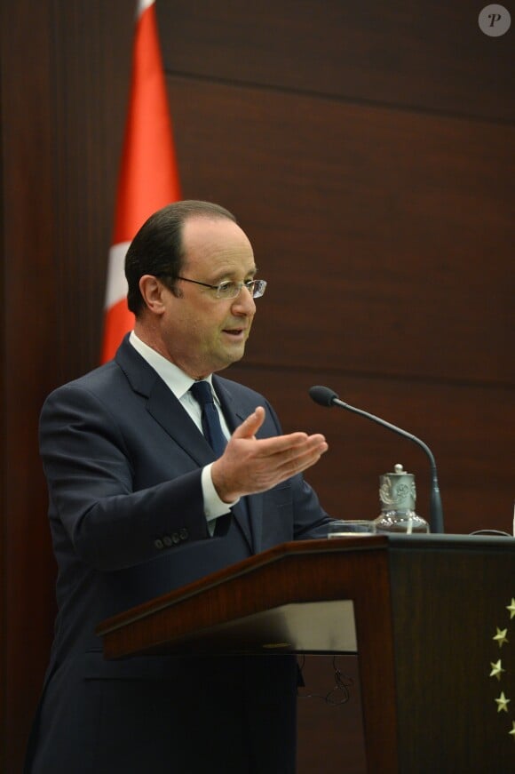François Hollande à Ankara, le 27 janvier 2014.
