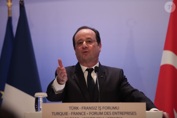 Le président François Hollande à Istanbul, le 28 janvier 2014.