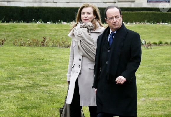 François Hollande et Valérie Trierweiler à Tulle en Corrèze le 6 avril 2013