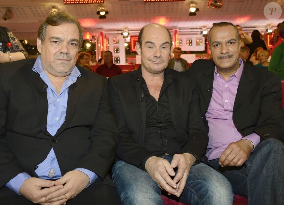 EXCLU - Didier Bourdon, Bernard Campan et Pascal Legitimus lors de l'enregistrement de l'émission Vivement Dimanche à Paris le 29 janvier 2013. L'émission sera diffusée le 2 février
