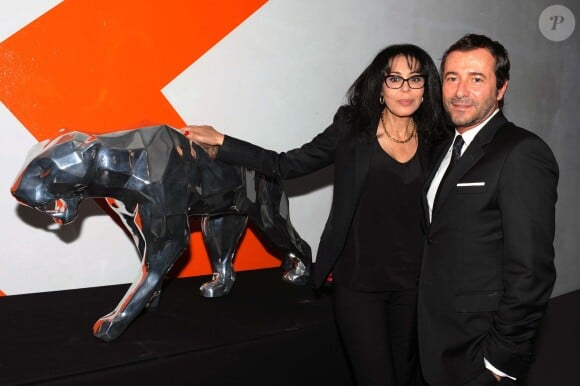 Bernard Montiel et Yamina Benguigui lors de la soirée de gala de la fondation Womanity à Genève le 30 janvier 2014