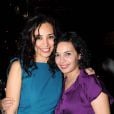 Aïda Touihri et Saïda Jawad lors de la soirée de gala de la fondation Womanity à Genève le 30 janvier 2014