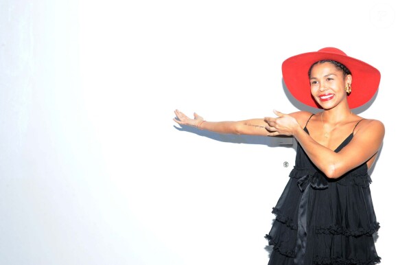 Ayo lors de la soirée de gala de la fondation Womanity à Genève le 30 janvier 2014
