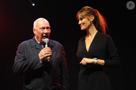 Jean-Claude Biver (Président du conseil d'administration de Hublot) et Mareva Galanter lors de la soirée de gala de la fondation Womanity à Genève le 30 janvier 2014