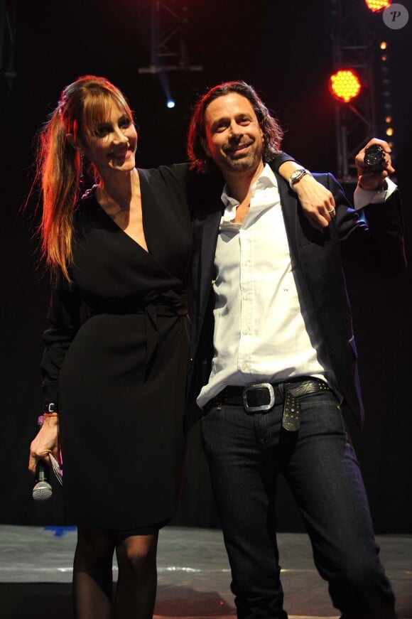 Mareva Galanter et Yann Borgstedt (Fondateur de Womanity) lors de la soirée de gala de la fondation Womanity à Genève le 30 janvier 2014