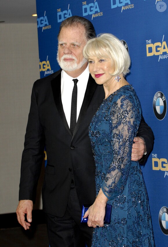 Taylor Hackford et sa bien-aimée Helen Mirren lors des Directors Guild of America Awards à Los Angeles le 25 janvier 2014