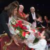 La princesse Stéphanie de Monaco et sa fille Pauline Ducruet ont assisté à la première journée du Festival du Cirque New Generation, le 1er février 2014 sous le chapiteau de Fontvieille à Monaco, l'occasion pour Stéphanie de Monaco de recevoir un énorme bouquet de fleur pour célévrer son anniversaire