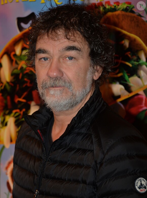 Olivier Marchal lors de l'avant-première du film "L'île des Miam-nimaux : Tempête de boulettes géantes 2" au à Paris, le 2 février 2014