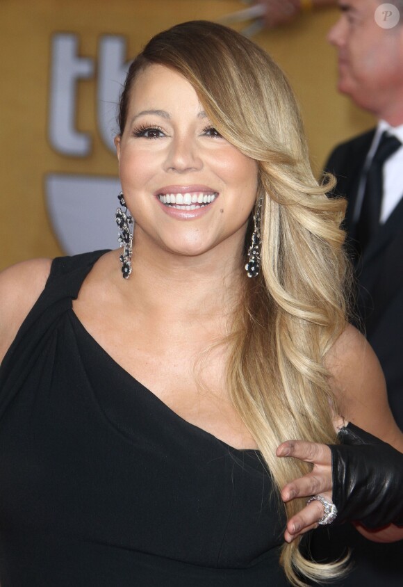 Mariah Carey sur le tapis rouge de la 20eme cérémonie des "Screen Actors Guild Awards" à Los Angeles. Le 18 janvier 2014.