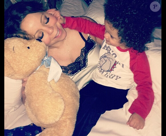 Mariah Carey en famille sur Instagram, le 21 janvier 2014.