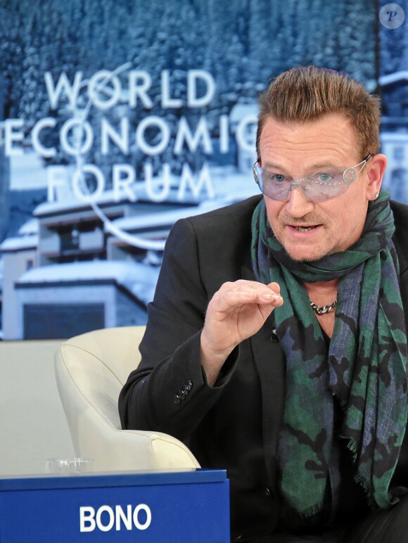 Bono à Davos, le 24 janvier 2014.