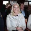 La princesse Mette-Marit de Norvège lors du lancement du magazine "Faktafyk" à la Maison de la Culture à Oslo, le 5 février 2014.