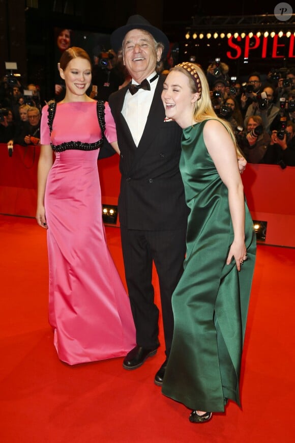 Léa Seydoux, Bill Murray, Saoirse Ronan lors de l'ouverture du 64e Festival International du film de Berlin le 6 février 2014.