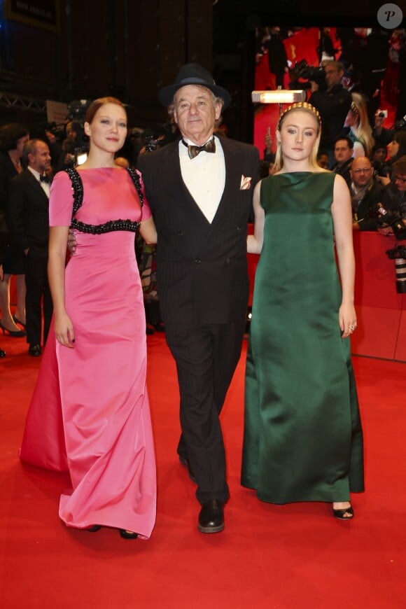 Léa Seydoux, Bill Murray, Saoirse Ronan lors de l'ouverture du 64e Festival International du film de Berlin le 6 février 2014.