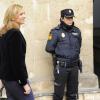 L'infante Cristina d'Espagne arrive au tribunal dans le cadre du scandale Noos à Palma de Majorque en Espagne le 8 février 2014.