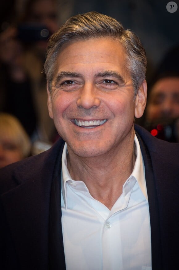 George Clooney à Berlin le 8 février 2014 pour l'avant-première de "The Monuments Men"