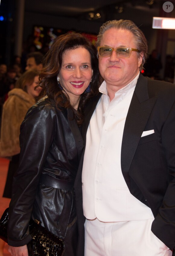 Michael Brandner et Karin Brandner à Berlin le 8 février 2014 pour l'avant-première de "The Monuments Men"